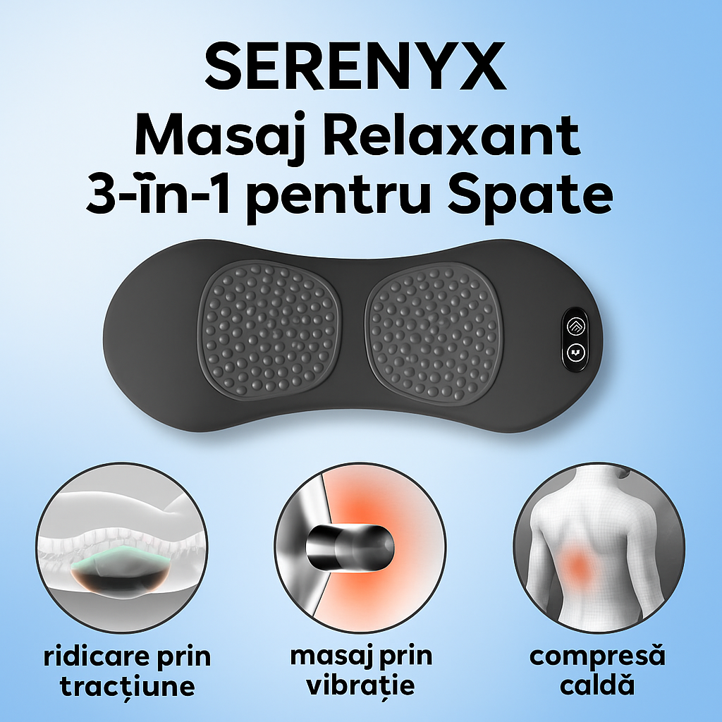 SERENYX - Masaj Relaxant 3-în-1 pentru Spate